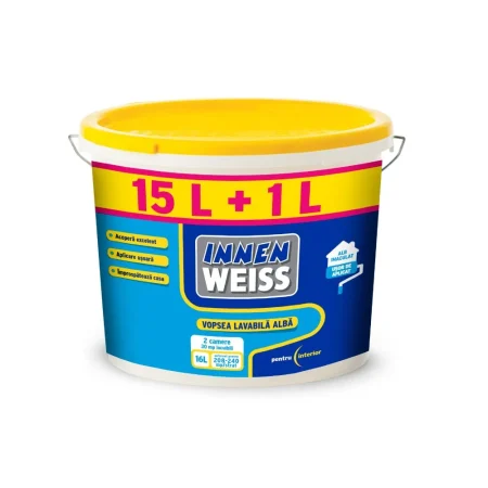 Vopsea Lavabila pentru Interior Innenweiss 15L + 1L cadou