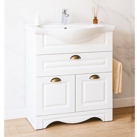 Mobilier S172 Alb Rustic 60cm(18727) + Oglinda S172(17260)