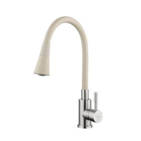 Baterie Bucatarie Flexibila Pipa Bej Btl4a-b