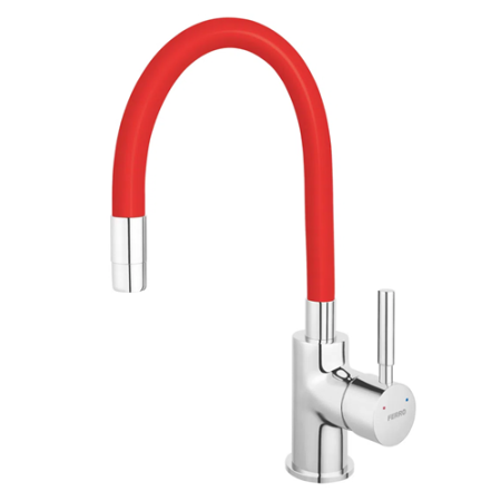 Baterie Ferro Bucatarie Pipa Flexibila Rosie Zumba (bza4r)